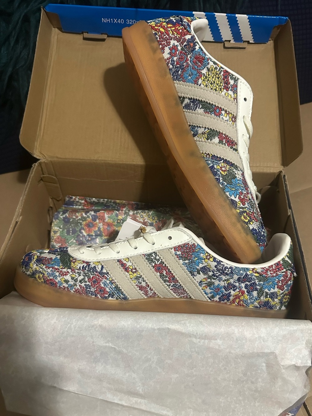 Liberty London Adidas Gazelle Floral Embroidery (USA Mens 9,Womens 10) JP5309 - Picture 3 of 12